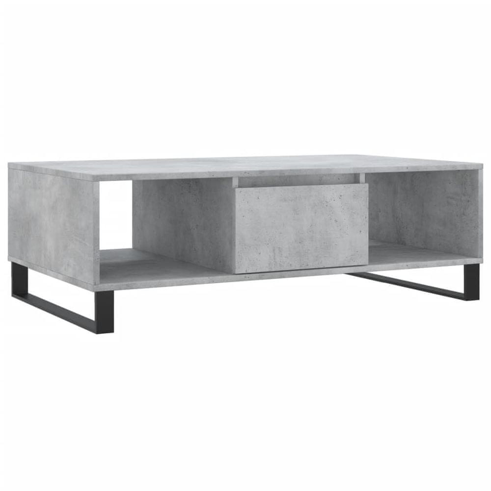 Vidaxl Konferenčný stolík betónovo sivý 104x60x35 cm kompozitné drevo